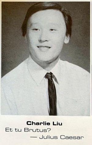 Charlie Liu's high school yearbook photo