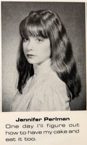 Jennifer Perlman's high school yearbook photo
