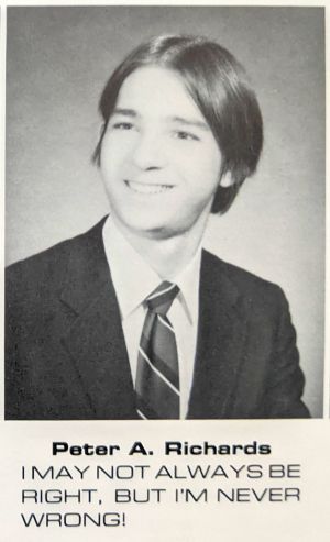 Peter Richards' high school yearbook photo